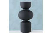 Vase Nelika, glas schwarz, 29 cm