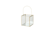 Windlicht-Set Malta, transparent/gold, 2-teilig