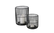 Windlichtset Cindy, schwarz, 2-teilig