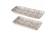 Servierplattenset Canea, beige, 2-teilig
