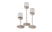 Windlichtset Senza, beige, 3-teilig