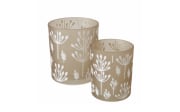 Windlichtset Farah, beige, 2-teilig