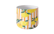Übertopf Rialto, gelb/weiß, 21,2 cm