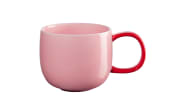 Henkelbecher Joy, Tasse rosa/Henkel rot, 0,4 l