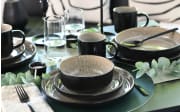 Kombiservice Nordic Fjord, beige/schwarz, 16-teilig