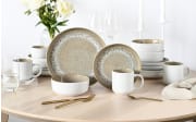 Kombiservice Nordic Fjord, sand/weiß, 16-teilig