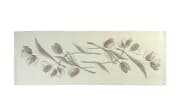 Tischläufer Pia, weiß mit Blumenmuster, 50 x 140 cm