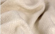 Plaid, beige, Herringbone Muster, 140 x 200 cm
