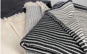 Plaid Line, schwarz/weiß, 130 x 170 cm