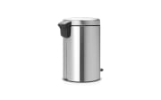 Treteimer Newicon, matt steel, 12 L