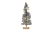 Mini-Weihnachtsbaum mit LED, silber, 30 cm