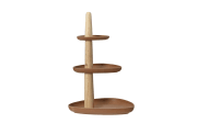 Etagere 3-stöckig, terrabraun, Bambusfaser, 30 cm