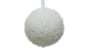 Weihnachtskugel Eis, weiß, 8 cm