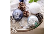 Weihnachtskugel Eis, weiß, 8 cm