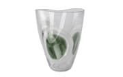 Vase, weiß/grün, 28 cm