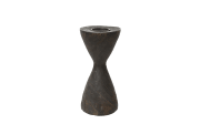 Kerzenhalter, Paulowniaholz dunkelbraun, 20 cm