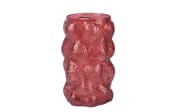 Glas-Vase, rot, 23 cm