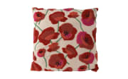 Kissen Mohnblumen, rot/weiß, 43 x 43 cm