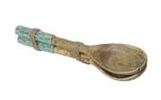 Besteckset, blau/braun