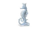 Kerzenhalte Seepferd, hellblau, 31 cm