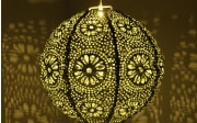 Solar-Laterne, rund, braun, 25 cm
