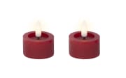 2er-Set LED-Teelicht, rot, 4,4 cm