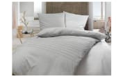 Bettwäsche aus Baumwolle in weiß, 155 x 220 cm