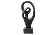 Skulptur aus Polyresin in schwarz, 45 cm