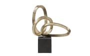 Deko Skulptur in gold/grau, 32,5 x 21 x 37,5 cm