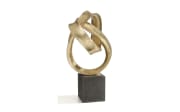 Deko Skulptur in gold/grau, 32,5 x 21 x 37,5 cm