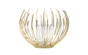 Teelichthalter aus Metall in gold, 12 cm