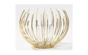 Teelichthalter aus Metall in gold, 12 cm