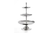 Etagere 3-stöckig in silber, 42 x 80 x 42 cm