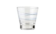 Trinkglas in klar/blau, 345 ml