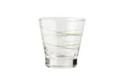 Trinkglas in klar/grün, 345 ml