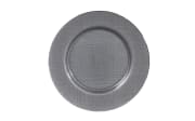 Platzteller aus Glas in grau, 33 cm