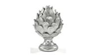 Blume Deko Figur silber, 24 cm
