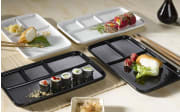 Sushi-Platten 2er-Set, schwarz, Porzellan