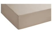 Topper-Spannbetttuch, taupe, 90 x 190 cm