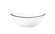 Bowl oval Black Line in weiß, 12 cm