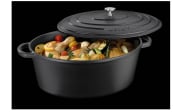 Bräter Calido, schwarz, oval, 6,5 l