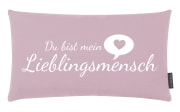 Kissen, Schriftzug Lieblingsmensch, altrose, 30 x 50 cm