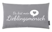 Kissen, Schriftzug Lieblingsmensch, grau, 30 x 50 cm