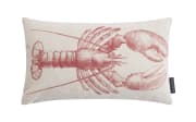 Kissenhülle Lobster, grau/rot, 50 x 30 cm