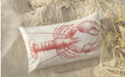 Kissenhülle Lobster, grau/rot, 50 x 30 cm