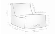 Sitzsack Rock Santorin, grün/weiß, 65 x 65 x 100 cm