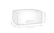 Sitzhocker Roll Santorin, grün/weiß, 65 x 35 x 55 cm