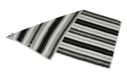 Handtuch Streifen, schwarz/weiß/grau, 50 x 100 cm