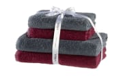 Handtuch-Set Basis Clash, flanell/burgundy