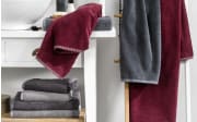 Handtuch-Set Basis Clash, flanell/burgundy